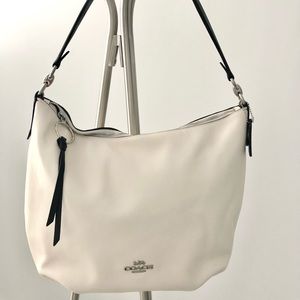 Coach white soft leather bag